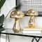 Champagne Glass Mushroom Handmade Glossy Weathered Sculpture Set